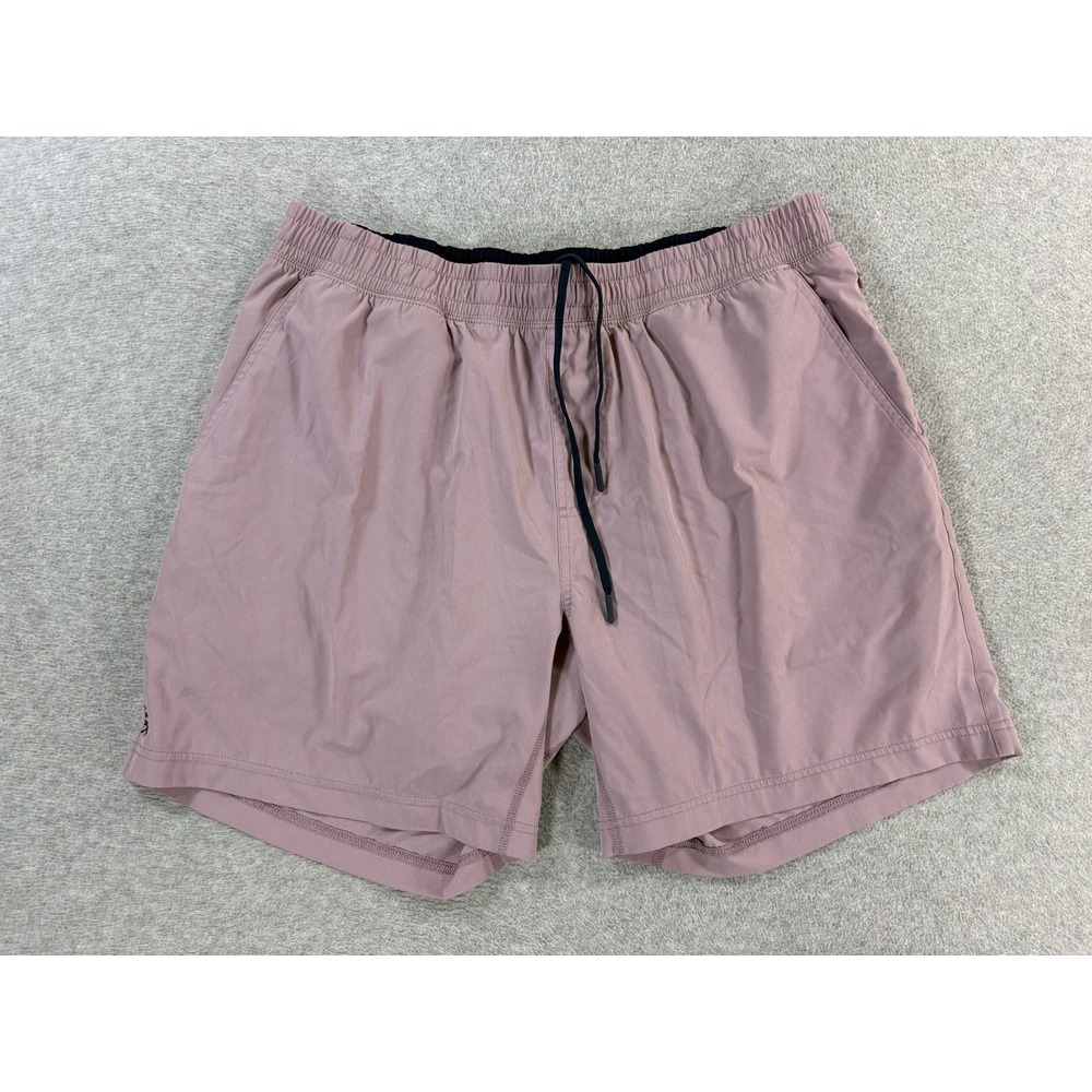 Rhone Compression Lined Athletic Everyday Shorts (Men's XL) Purple - 7"